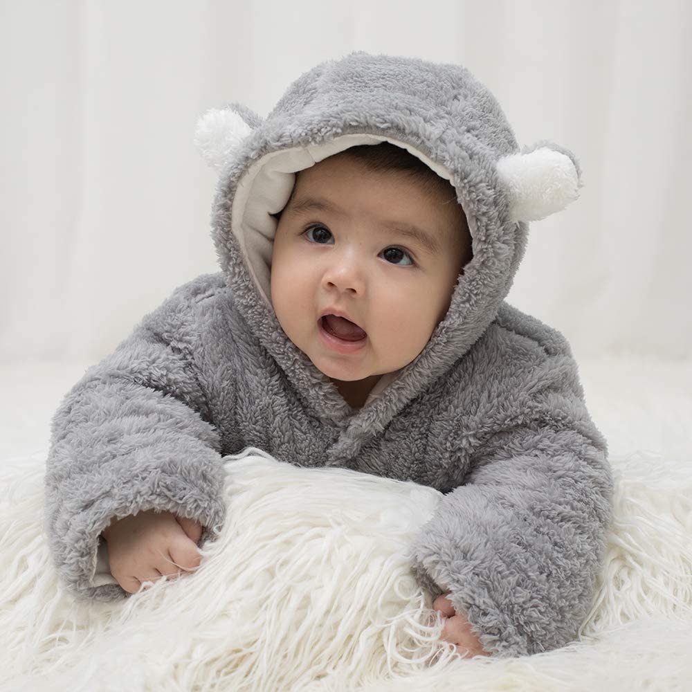 XMWEALTHY Unisex Baby Clothes Winter Coats Cute Newborn Infant Jumpsuit Snowsuit Bodysuits Registry for Baby Essentials Stuff - Image 3